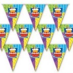 Гирлянда вымп Торт Birthday 360см