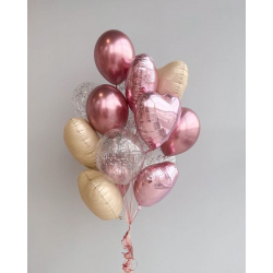 Букет из шаров «Клубничный коктейль»