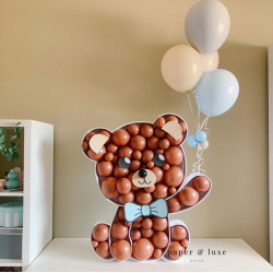 Аэромозаика «Мишка с шариками»